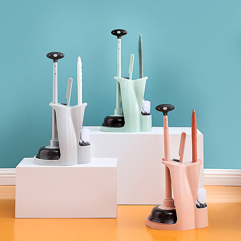 Pexloria Toilet Plunger and Scrub Brush Set with Draining Base — product view 2