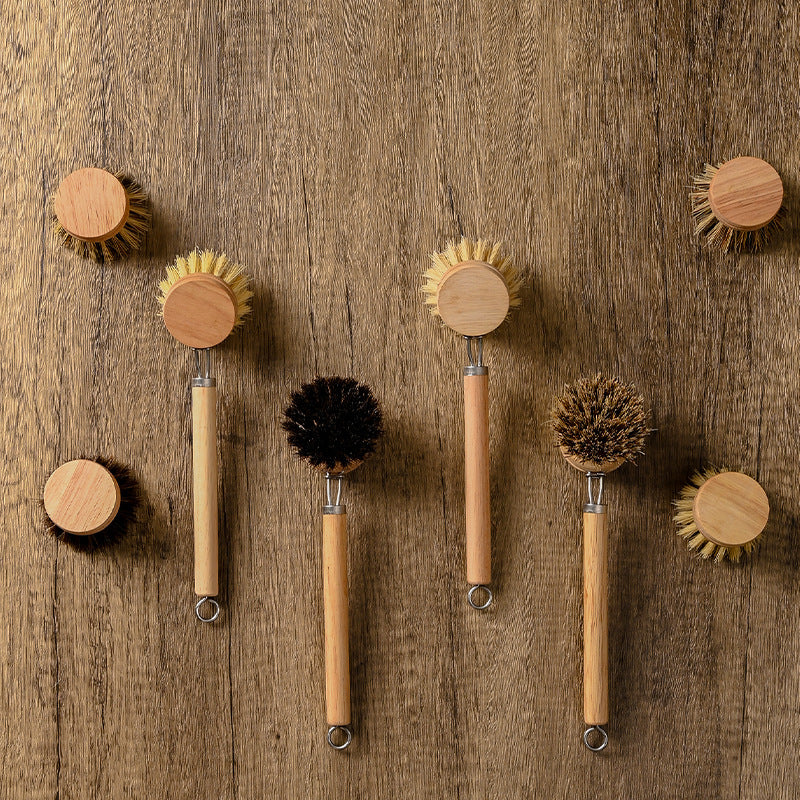 Pexloria Detachable Long-Handle Kitchen Cleaning Brush with Fiber Options — product view 1